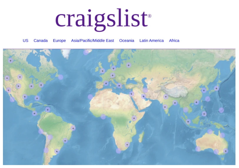 Craigslist map